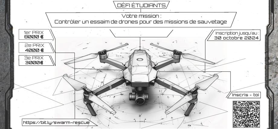 Distributed Intelligence 2024 CIEDS Challenge: "Control a swarm of drones for rescue missions!"